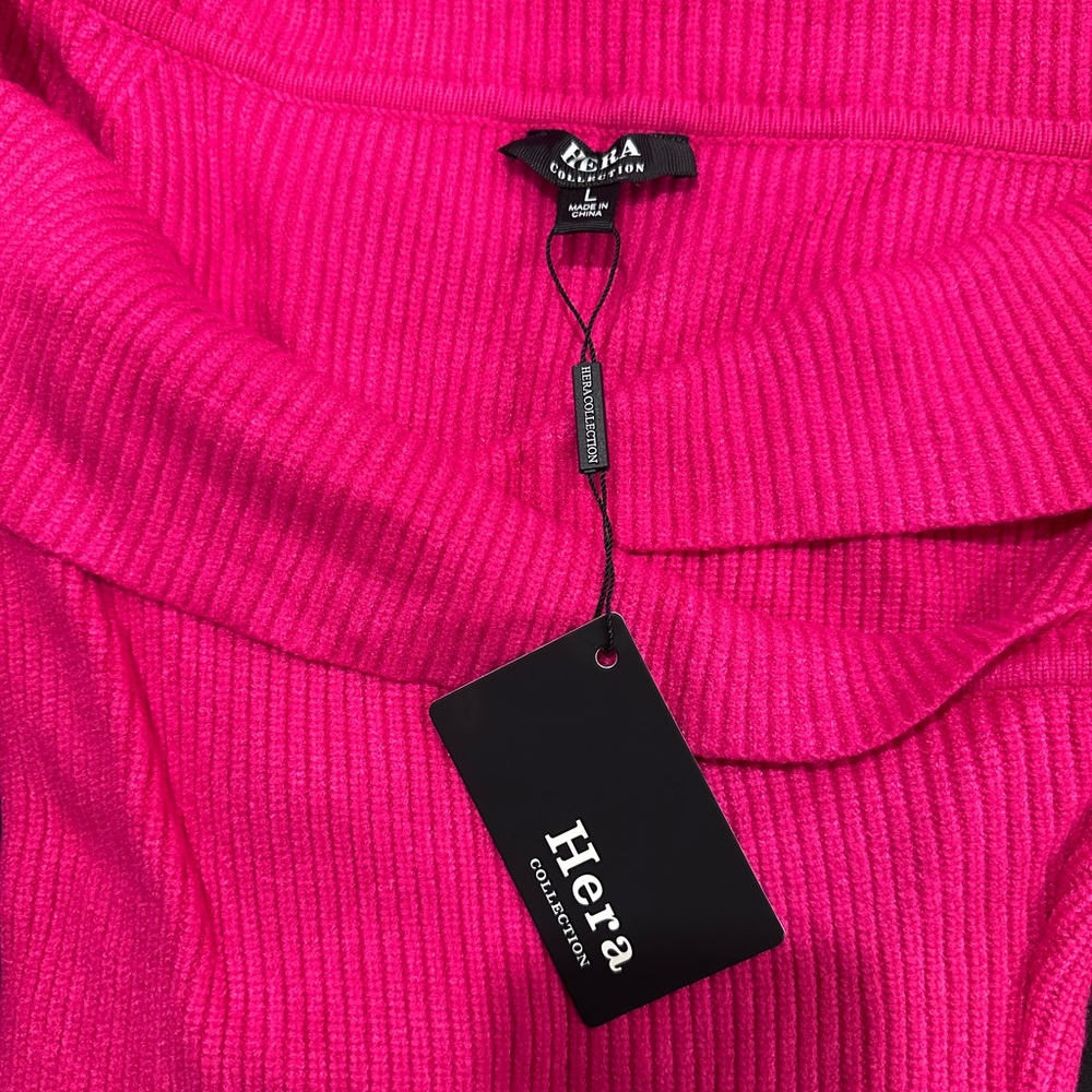 Hera Collection Fuchsia Knit Top - Picture 2 of 3